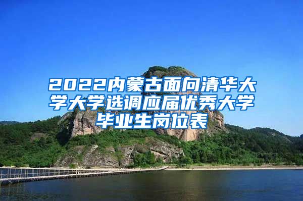 2022内蒙古面向清华大学大学选调应届优秀大学毕业生岗位表