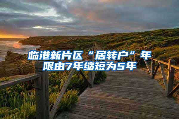 临港新片区“居转户”年限由7年缩短为5年