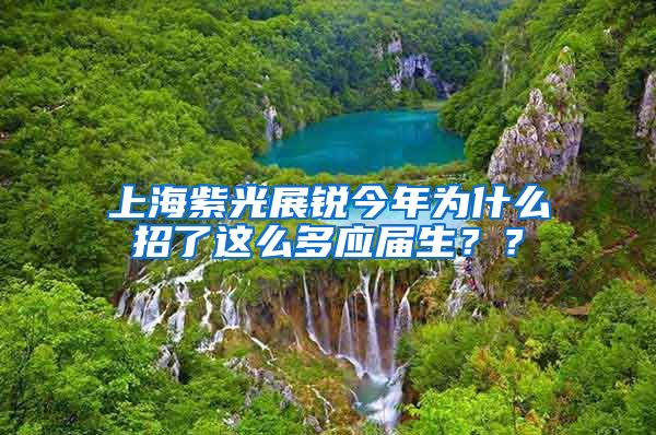 上海紫光展锐今年为什么招了这么多应届生？？