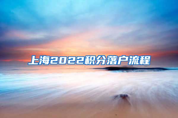 上海2022积分落户流程