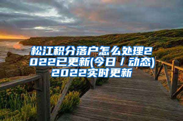 松江积分落户怎么处理2022已更新(今日／动态)2022实时更新