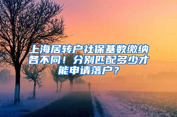 上海居转户社保基数缴纳各不同！分别匹配多少才能申请落户？