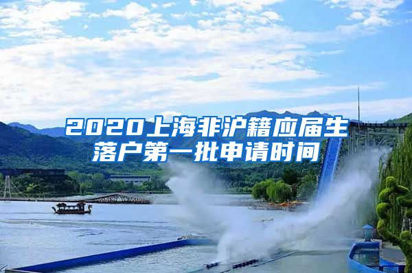 2020上海非沪籍应届生落户第一批申请时间