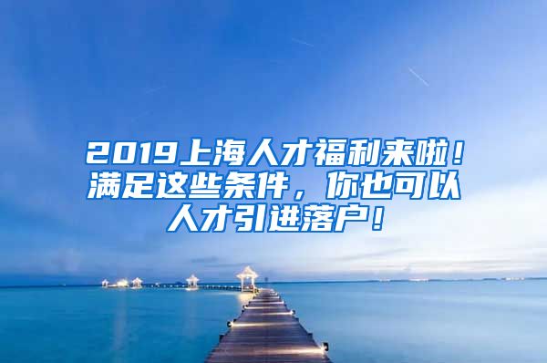 2019上海人才福利来啦！满足这些条件，你也可以人才引进落户！