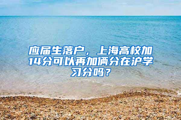 应届生落户，上海高校加14分可以再加俩分在沪学习分吗？