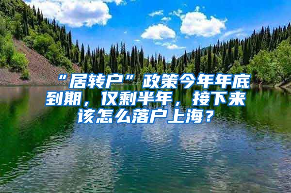 “居转户”政策今年年底到期，仅剩半年，接下来该怎么落户上海？