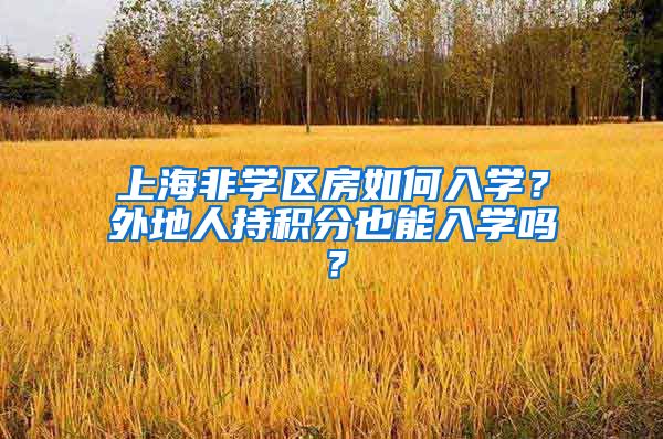 上海非学区房如何入学？外地人持积分也能入学吗？