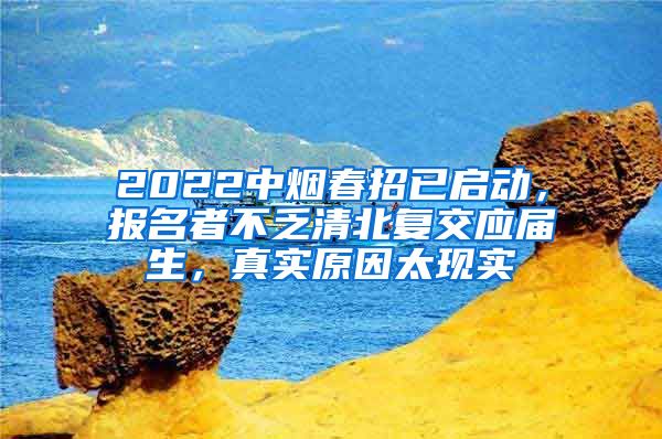 2022中烟春招已启动，报名者不乏清北复交应届生，真实原因太现实