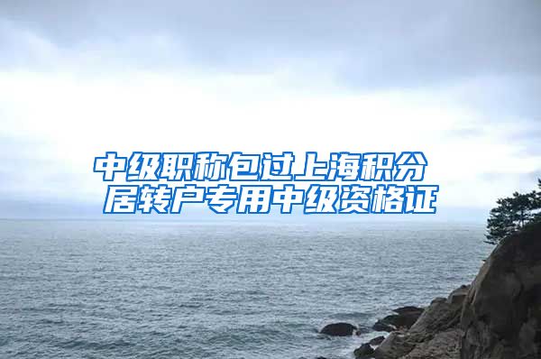 中级职称包过上海积分 居转户专用中级资格证