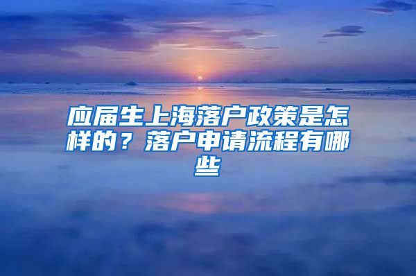 应届生上海落户政策是怎样的？落户申请流程有哪些