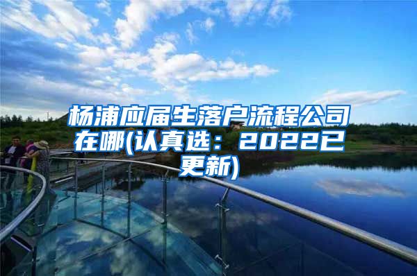 杨浦应届生落户流程公司在哪(认真选：2022已更新)