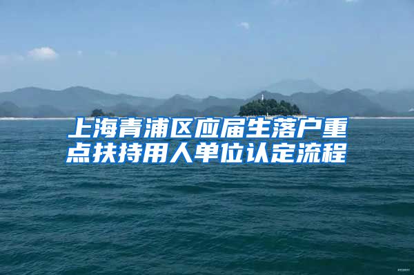 上海青浦区应届生落户重点扶持用人单位认定流程