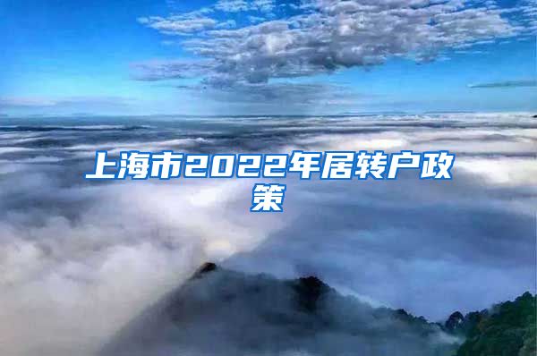 上海市2022年居转户政策