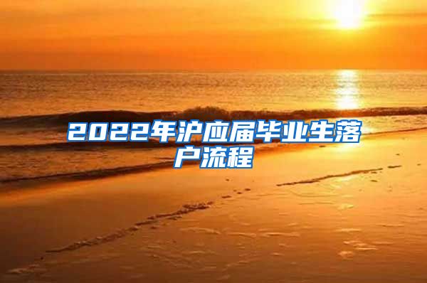 2022年沪应届毕业生落户流程