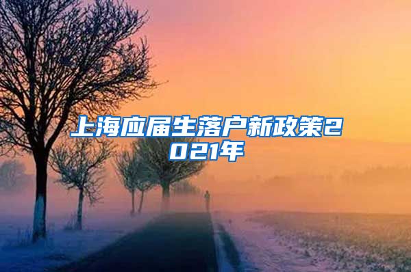 上海应届生落户新政策2021年