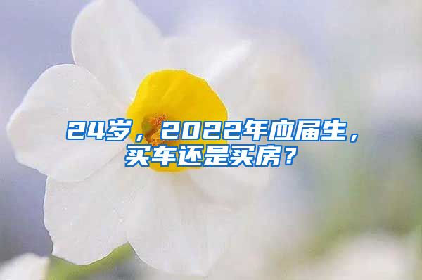 24岁，2022年应届生，买车还是买房？