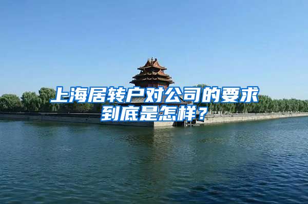 上海居转户对公司的要求到底是怎样？