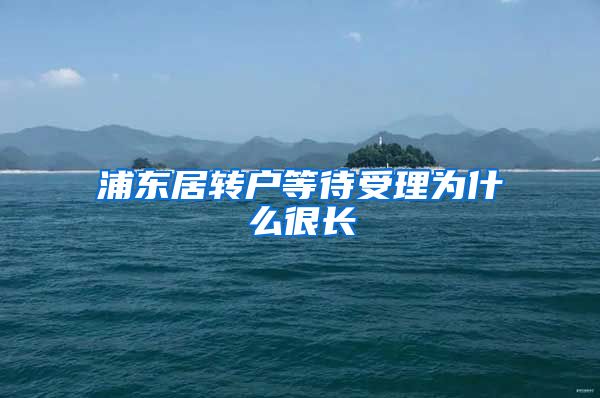 浦东居转户等待受理为什么很长