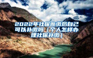 2022年社保断缴后自己可以补缴吗（个人怎样办理社保补缴）