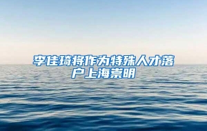 李佳琦将作为特殊人才落户上海崇明