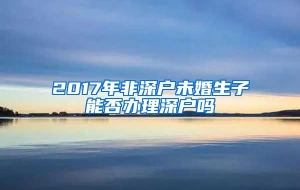 2017年非深户未婚生子能否办理深户吗