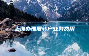 上海办理居转户业务费用