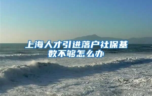 上海人才引进落户社保基数不够怎么办