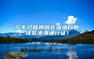 广东户籍如何在深圳自助续签港澳通行证！