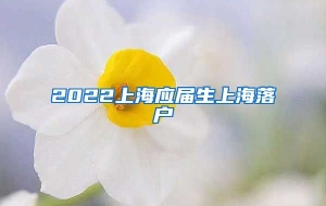 2022上海应届生上海落户