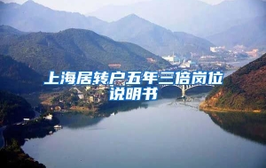 上海居转户五年三倍岗位说明书