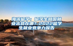 海滨留学：留学生回国就业出路在哪？2022留学生就业竞争力报告