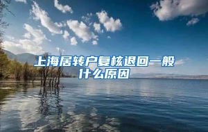 上海居转户复核退回一般什么原因