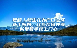 视频｜新生儿办户口急坏新手妈妈，社区帮困先锋队带着手续上门办