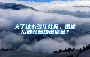 交了这么多年社保，退休后能领多少退休金？