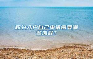 积分入户自己申请需要哪些流程？