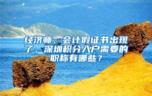 经济师、会计假证书出现了，深圳积分入户需要的职称有哪些？