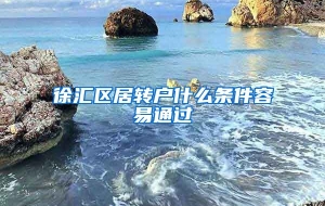 徐汇区居转户什么条件容易通过