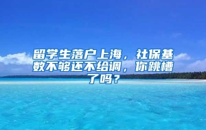 留学生落户上海，社保基数不够还不给调，你跳槽了吗？