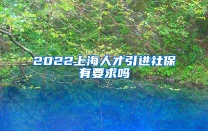 2022上海人才引进社保有要求吗