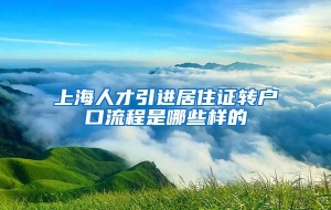 上海人才引进居住证转户口流程是哪些样的