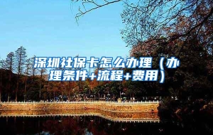 深圳社保卡怎么办理（办理条件+流程+费用）