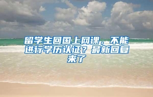 留学生回国上网课，不能进行学历认证？最新回复来了