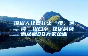 深圳人社局打出“缓、返、降”组合拳 社保减负惠及逾80万家企业