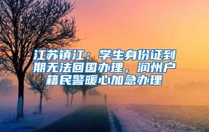 江苏镇江：学生身份证到期无法回国办理，润州户籍民警暖心加急办理