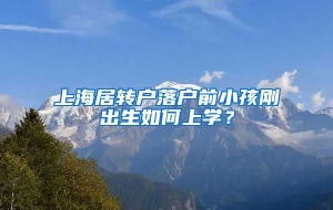 上海居转户落户前小孩刚出生如何上学？