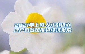 2021年上海人才引进办理户口政策推进经济发展