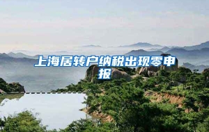 上海居转户纳税出现零申报