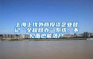 上海上线外商投资企业登记“全程网办”系统，不见面也能落户