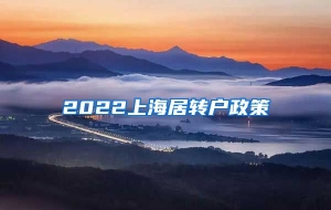 2022上海居转户政策