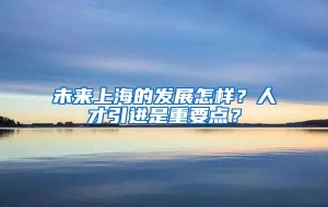 未来上海的发展怎样？人才引进是重要点？